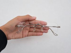 Kacamata Rimless Silver Model Chrome Hearts - Bahan Perak