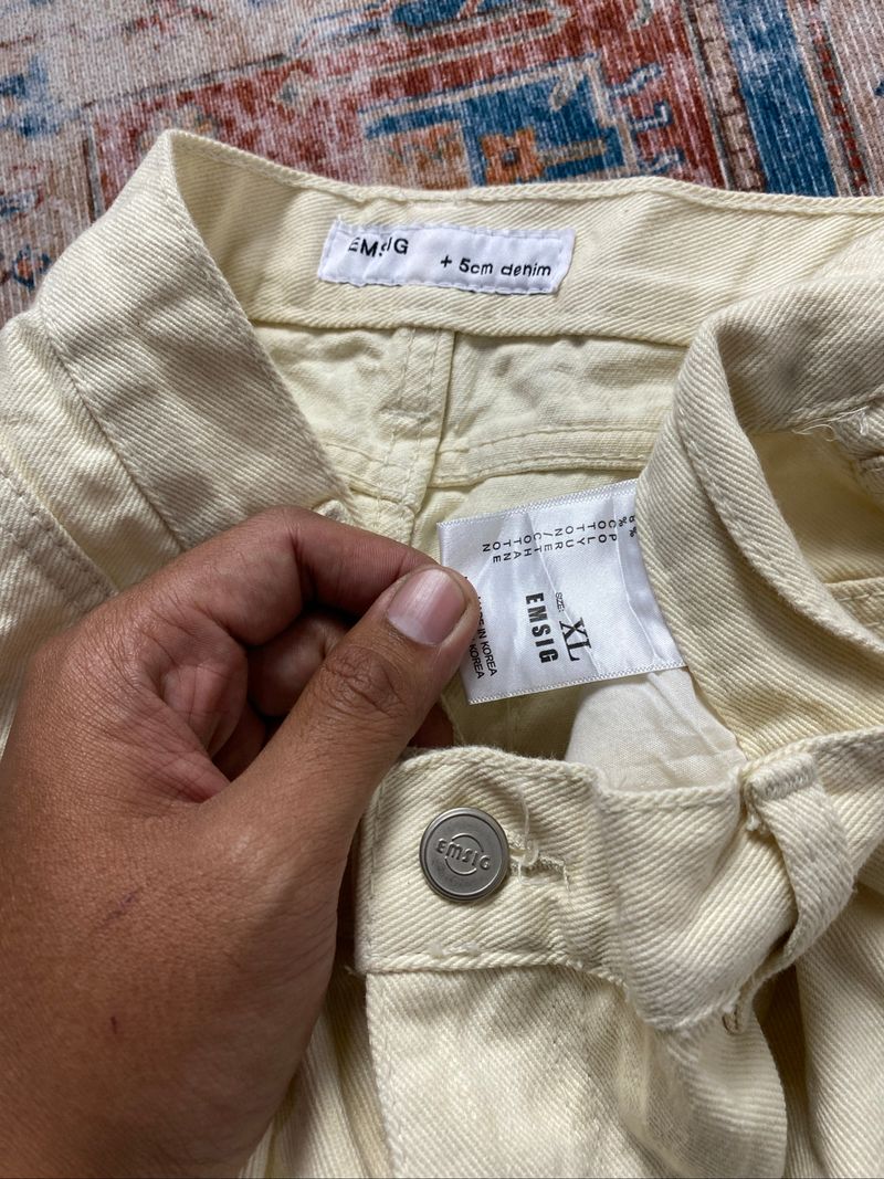 LONG PANTS DENIM Y2K EMSIG BEIGE, foto 5