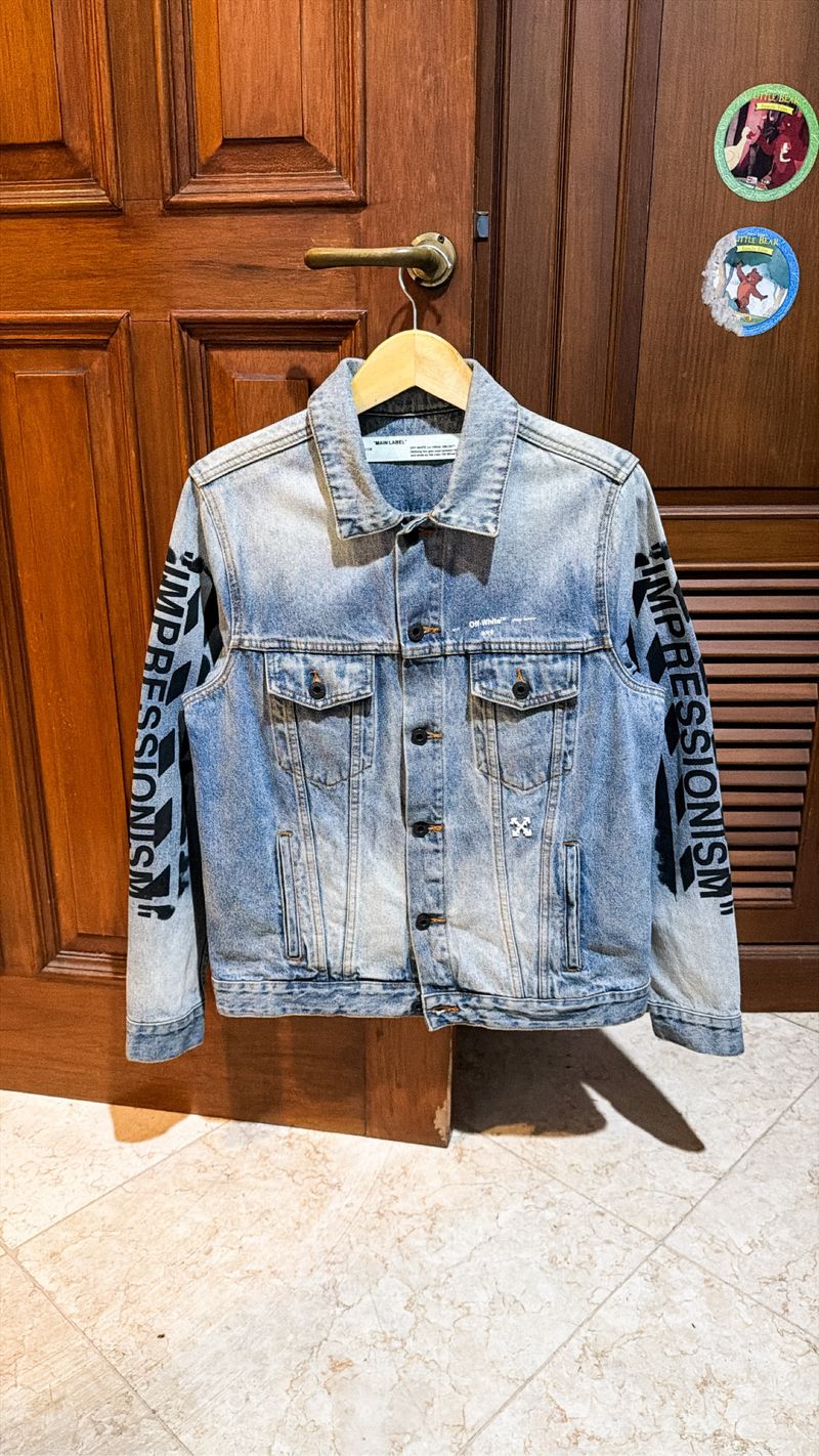 Off White Denim Jeans Jacket size M Luxury Hypebeast, foto 2