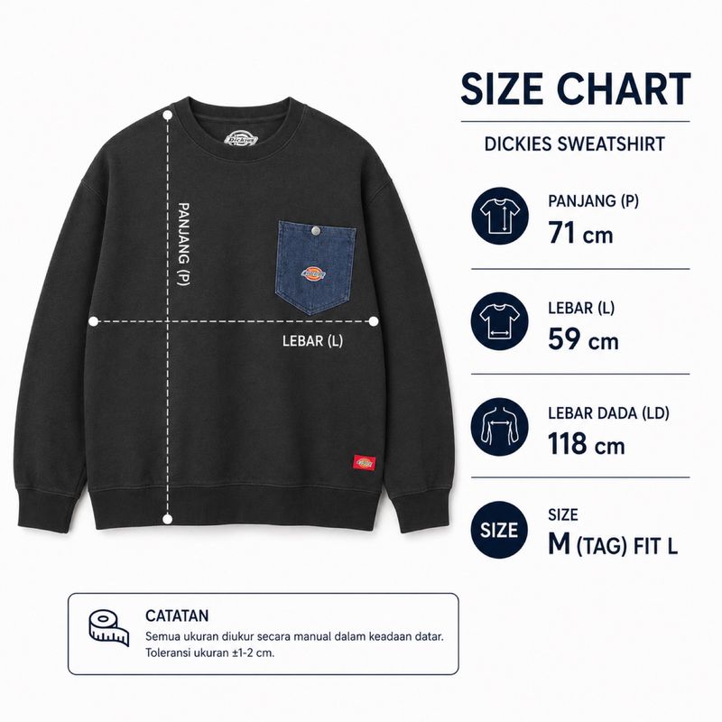 DICKIES POCKET JEANS CREWNECK, foto 3