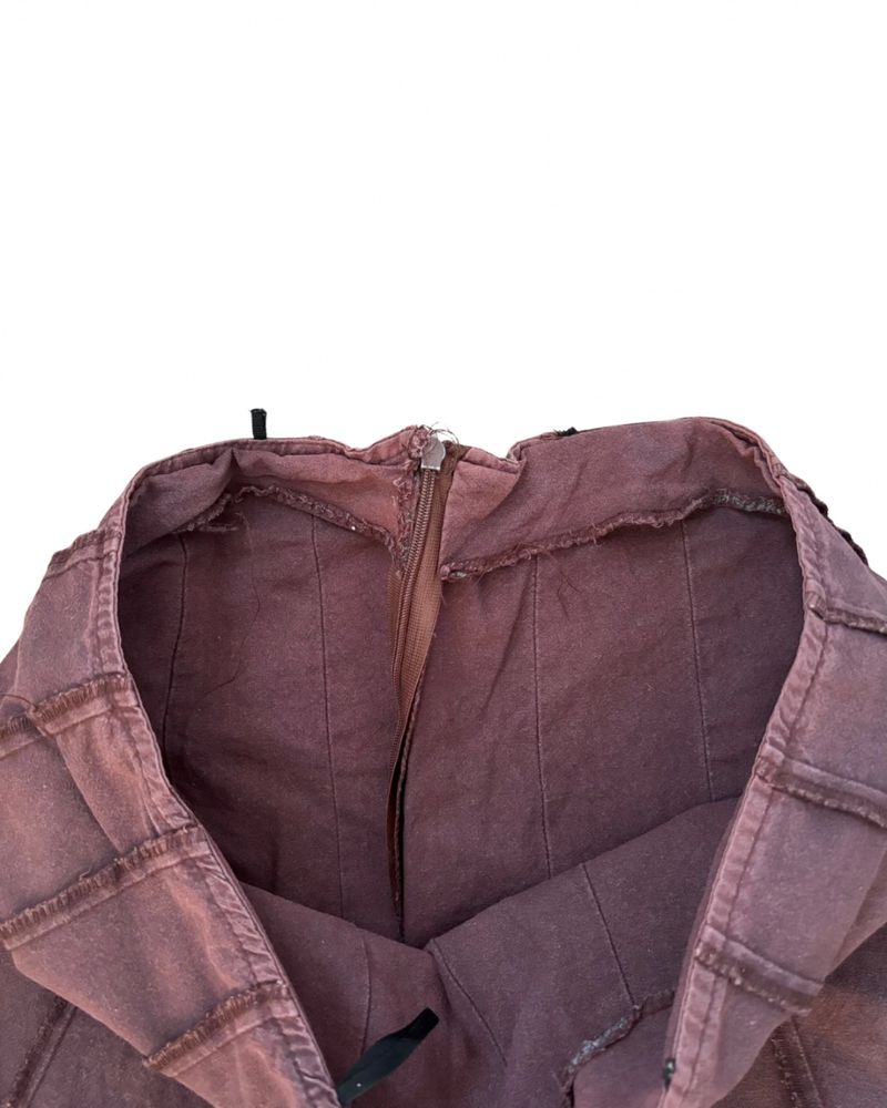 Dark Brown Pleated Skirt Rok Coklat, foto 2