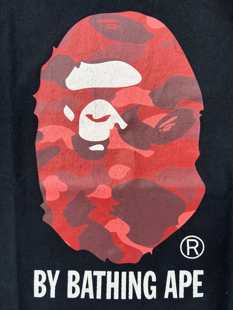 A Bathing Ape BAPE Camo Red Big Ape Head Tee, foto 3