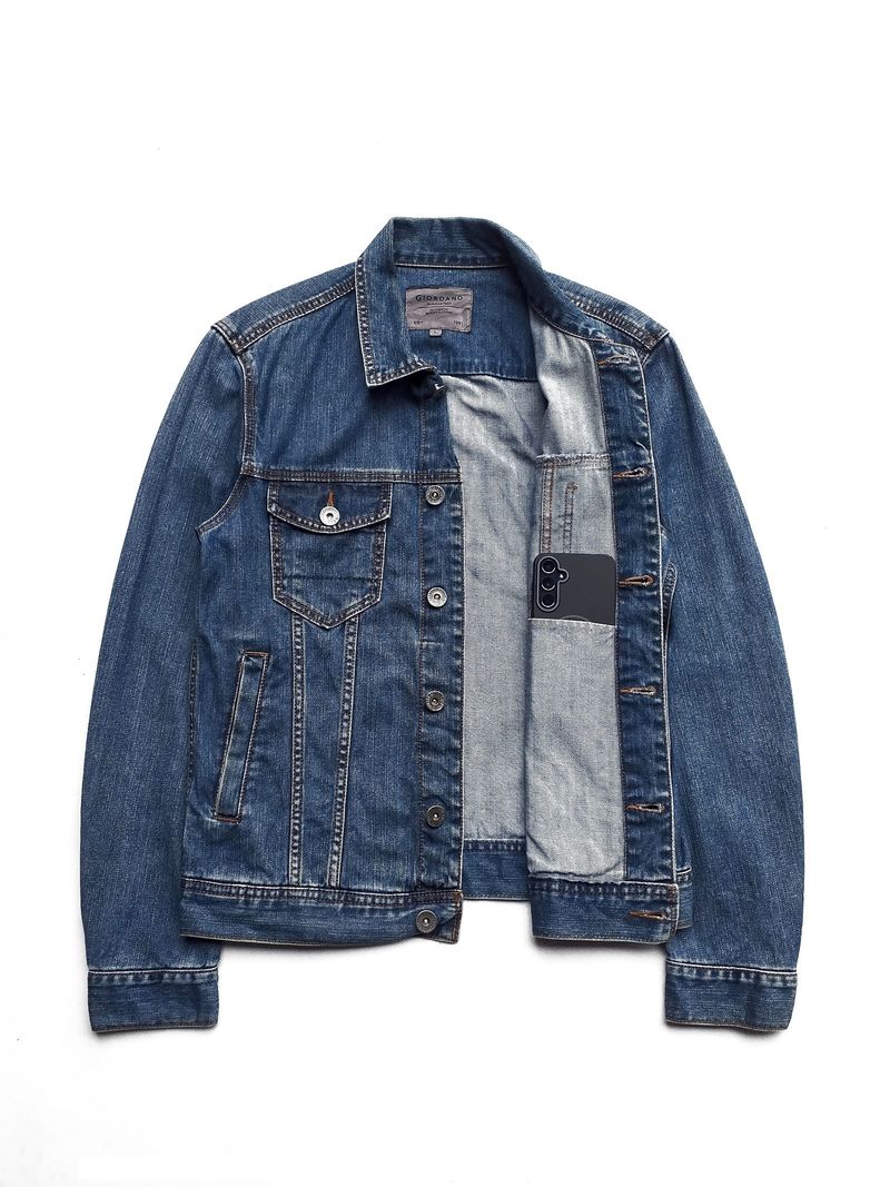 GIORDANO TRUCKER DENIM LIGHT INDIGO, foto 5