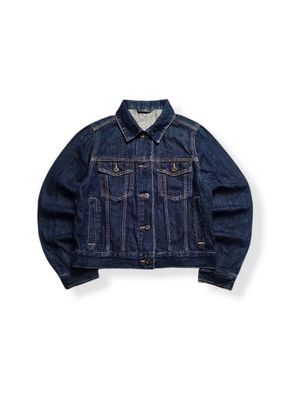 GU Trucker Raw Denim Jacket Type 3 Dark Indigo