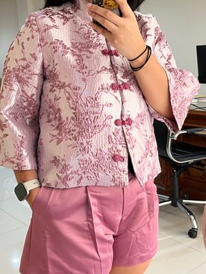 EVE & CO CHEONGSAM CNY SET baju imlek shorts setelan
