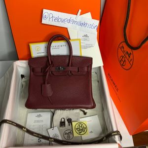 Preloved rec 2022 Birkin 25 rouge retourne shw togo  authent