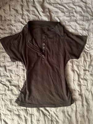 Bkk Fitted Henley Button Short Sleeve