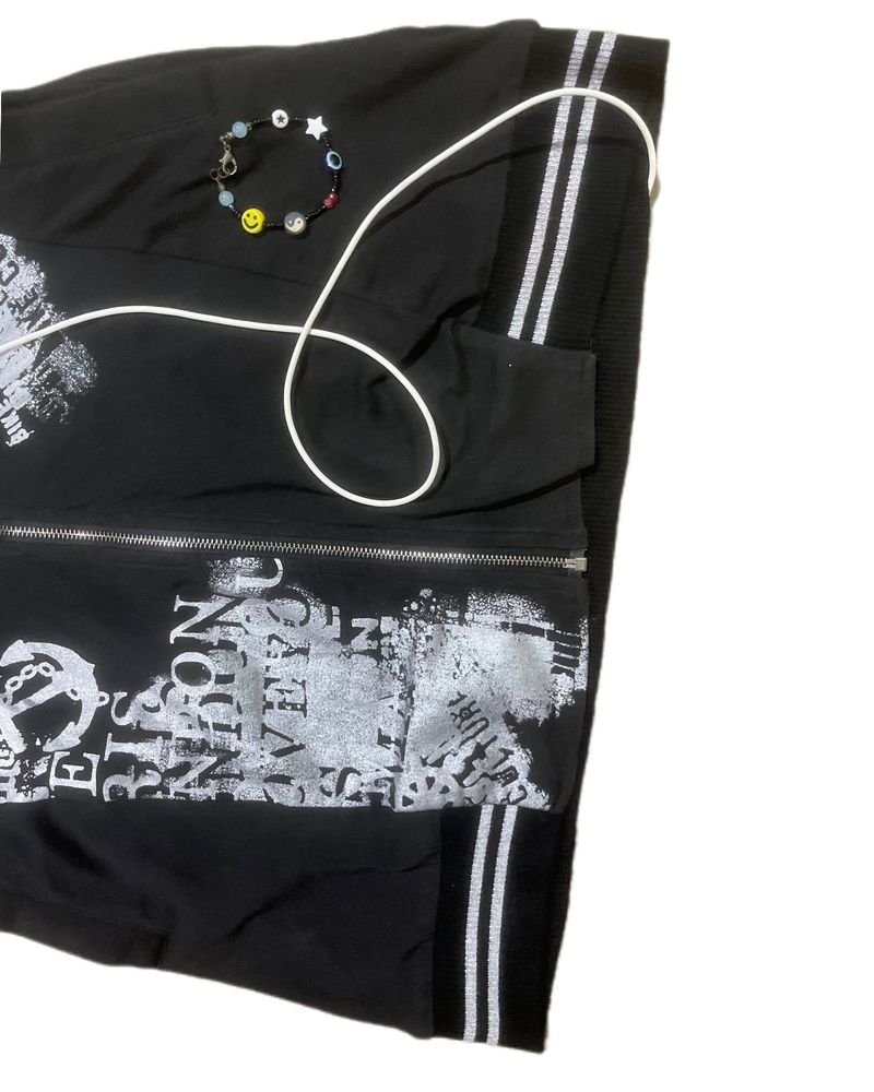 Y2K Emopunk Graphic Stud Zipper Hoodie Jacket, foto 9