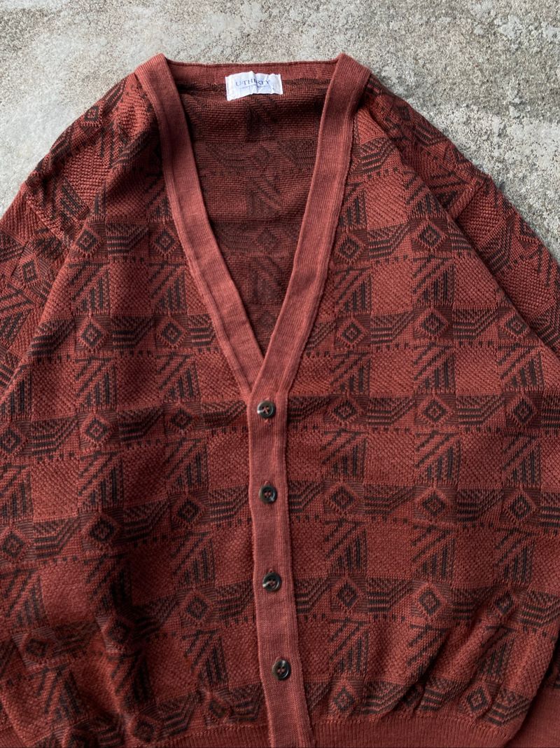 CARDIGAN PATTERN MERAH BATA, foto 4