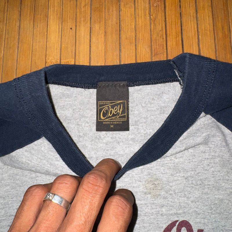 OBEY COLOR BLOCK SMALL LOGO RAGLAN 3/4 TSHIRT, foto 3