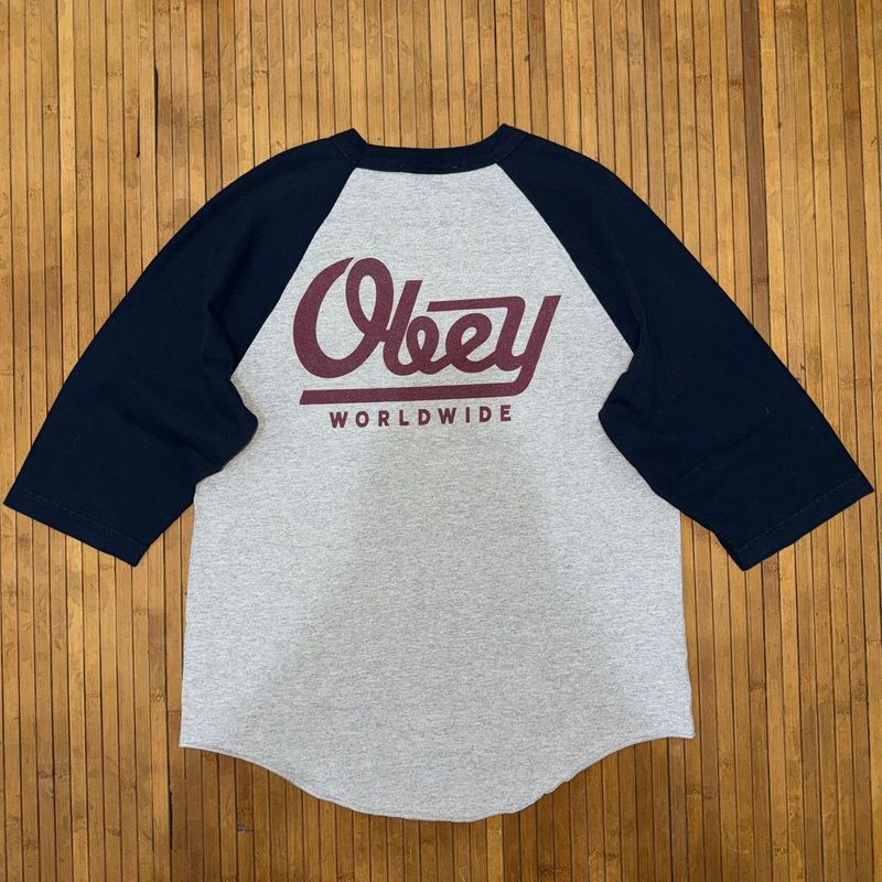 OBEY COLOR BLOCK SMALL LOGO RAGLAN 3/4 TSHIRT, foto 4