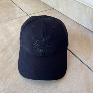topi kappa x primaks bahan ripstop hitam pekat