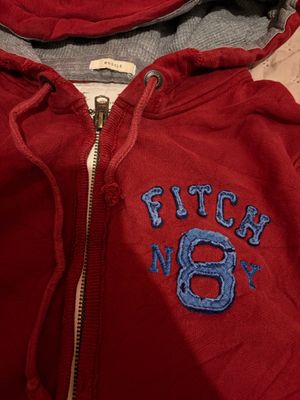 Abercrombie & Fitch distressed full-zip hoodie