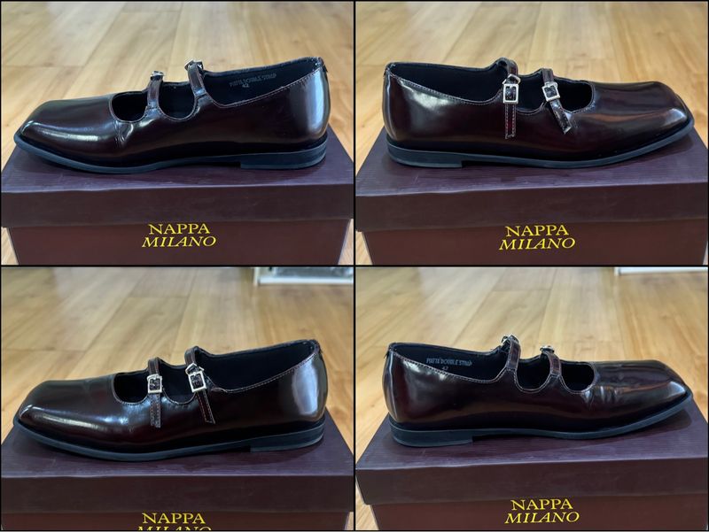 NAPPA MILANO Piatta Double Strap - Maroon Size 42, foto 5