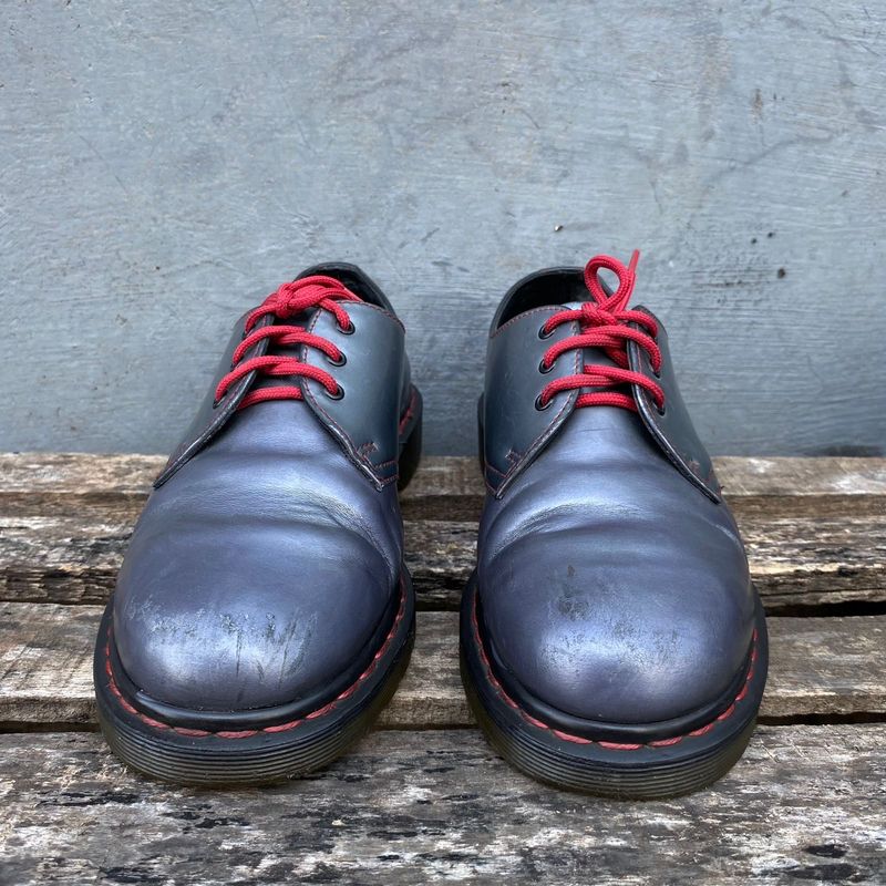 Dr. Martens 1461 silver red stitch, foto 2
