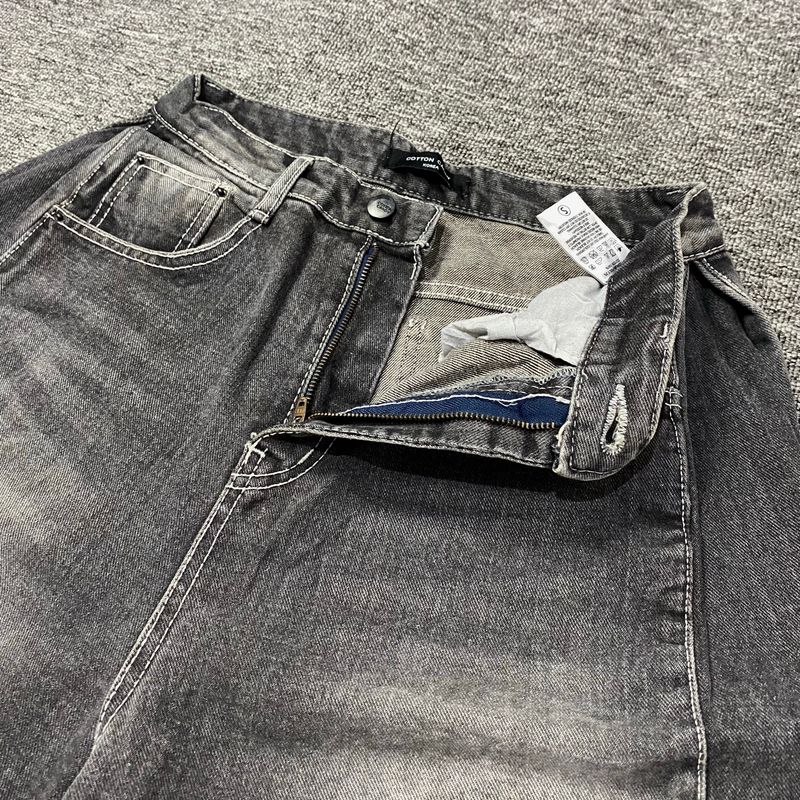 Cotton Candy super baggy grey washed jeans, foto 6