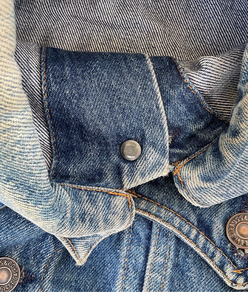 80's Levis Trucker Blue Washed Orange Tab, foto 7
