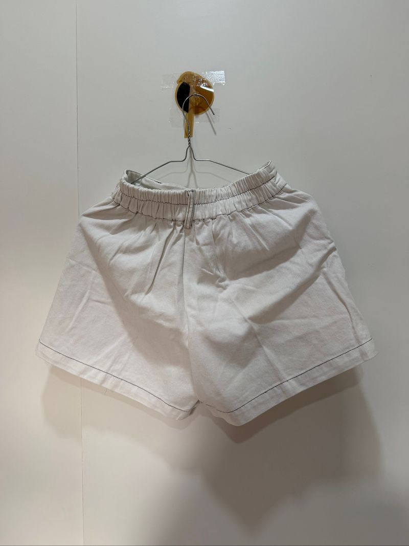 White Contrast Short Pants, foto 2