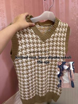 vest coklat top atasan
