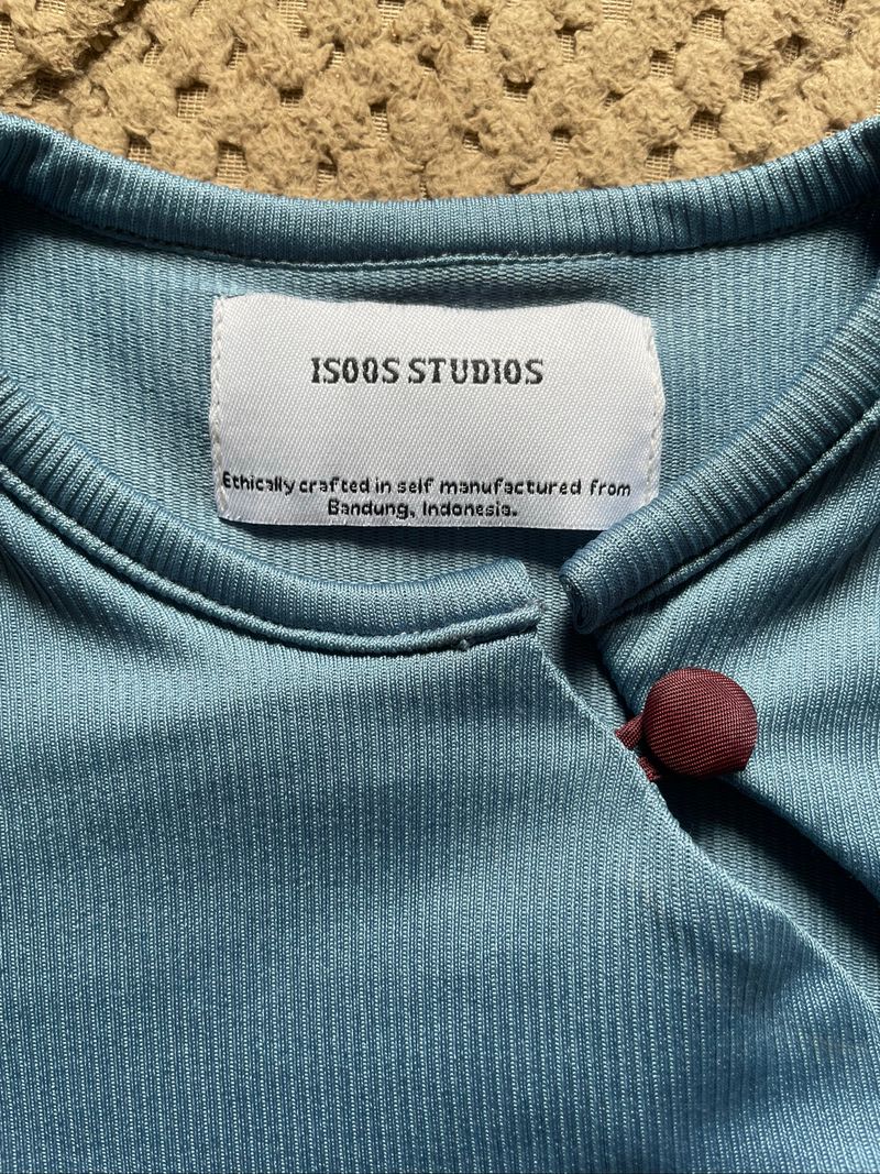 ISOOS STUDIO - Blue Rib Cardigan, foto 3