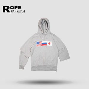 GOSHA RUBCHINSKIY Flag Asymmetrical Hoodie