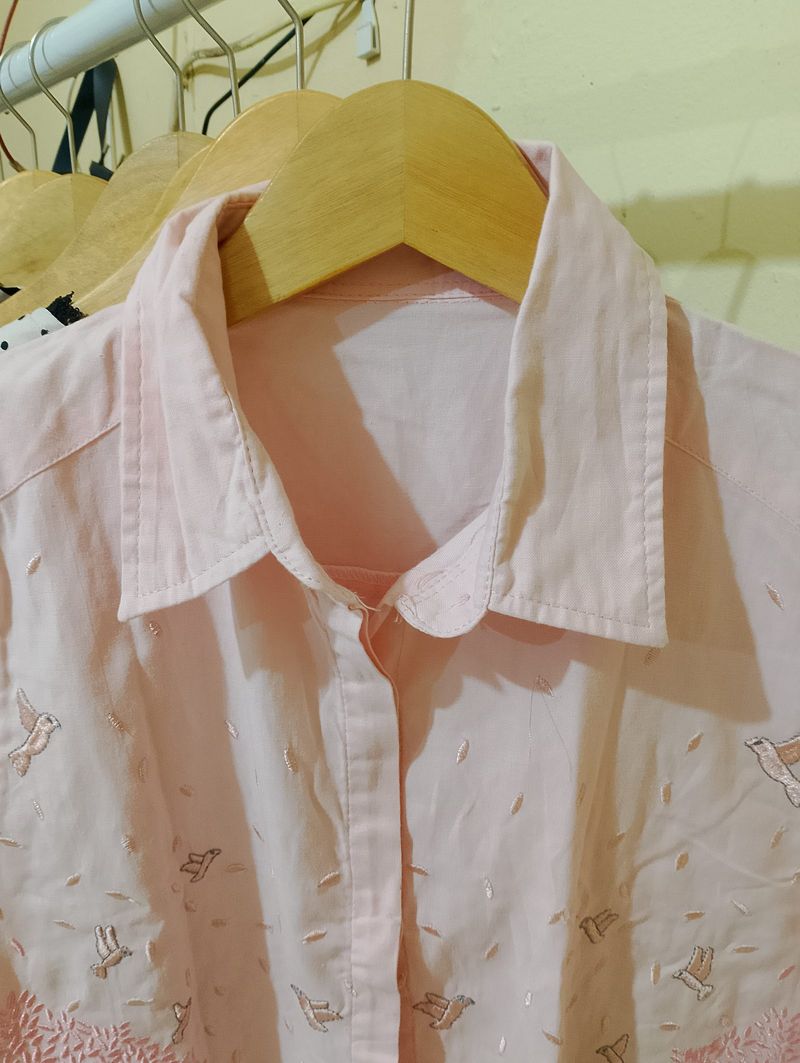 Kemeja peach motif cantik, foto 2