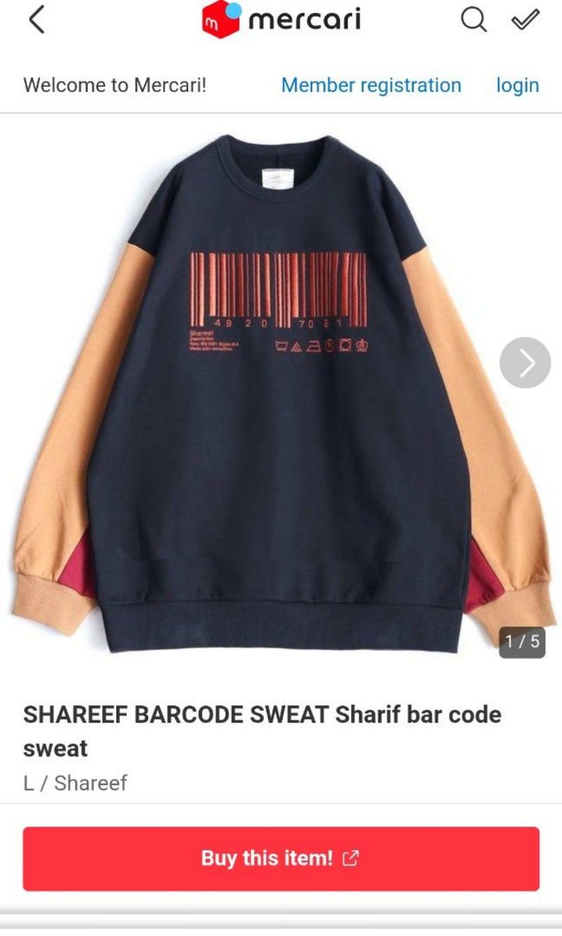 SHAREEF barcode long sleeve size XL, foto 2