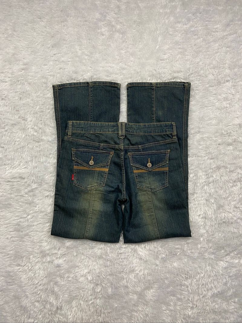 Unknwon lowrise washed flare jeans, foto 4
