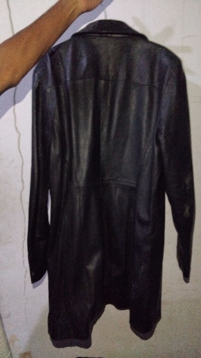 90s Calenzano Long Leather Jacket, foto 3