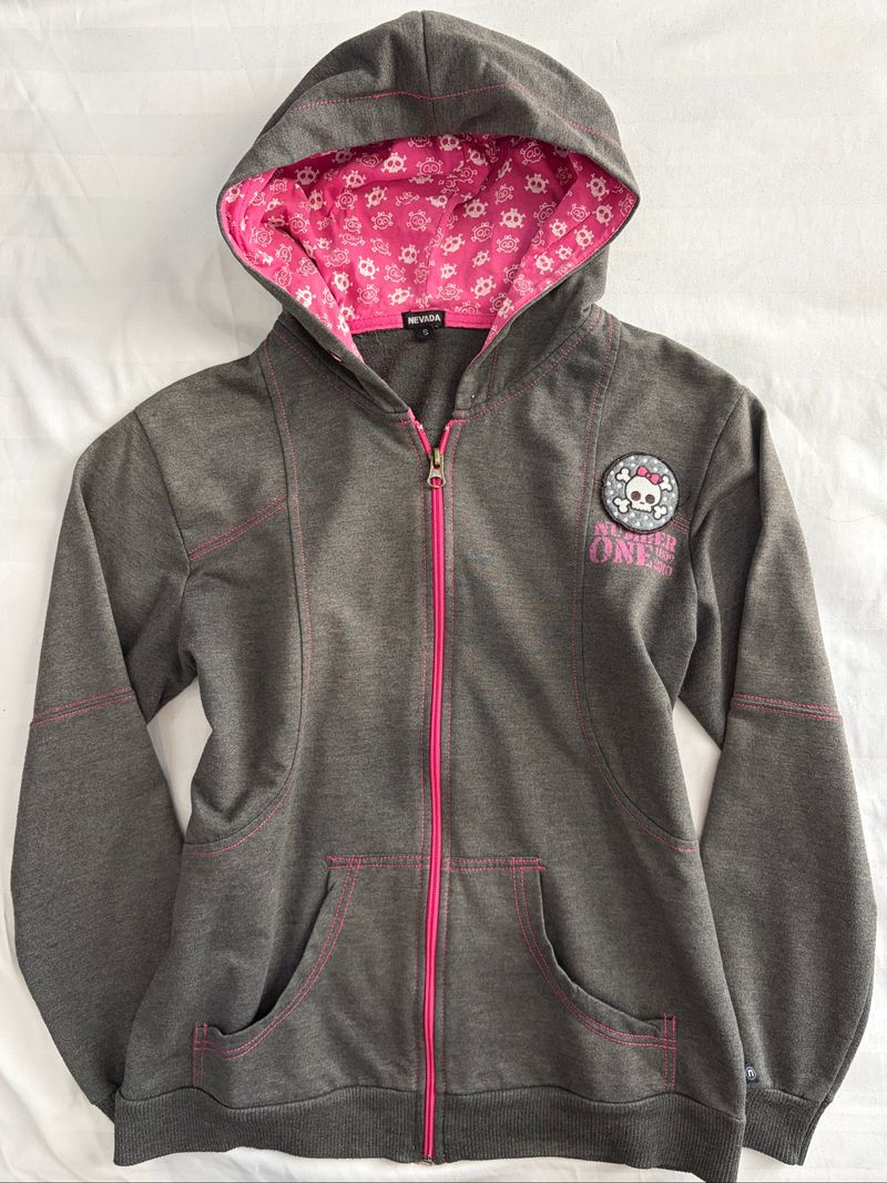 Nevada Emo Skull Zipper Hoodie, foto 2