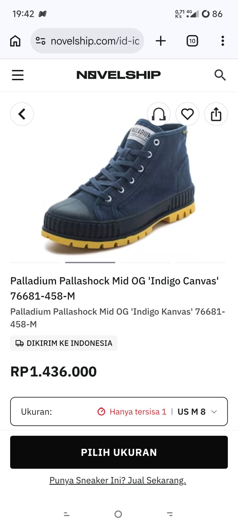 Palladium Pallashock Mid (Indigo Canvas), foto 2