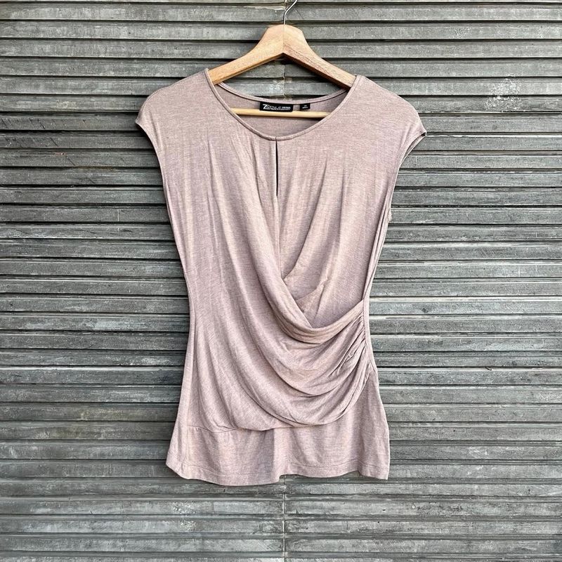 D242 - Blouse Bodycon Taupe 7th Avenue, foto 2