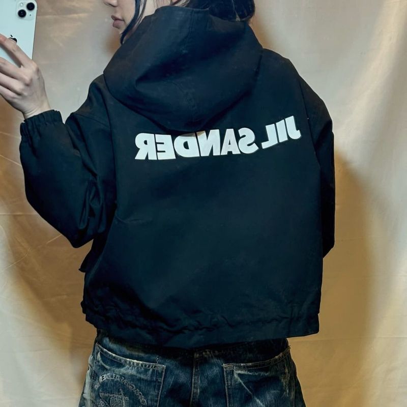 Jaket Jil Sander Kanvas Oversize Boxy, foto 4