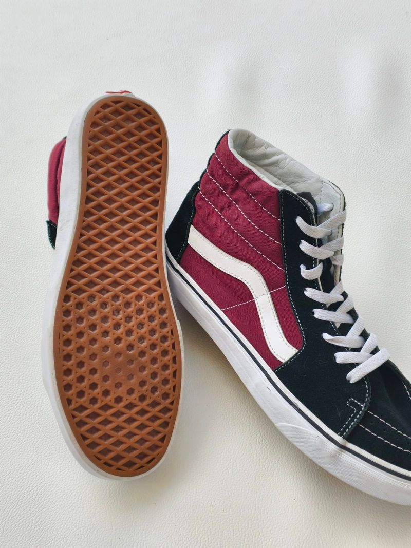 Vans sk8 hi black red, foto 2