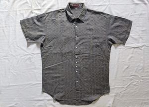 Vintage Casual Formal shirt Pria gray