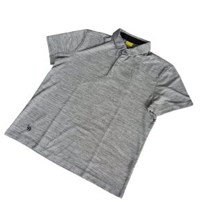 Palm Spring Men's Casual Polo Shirt Gray size L