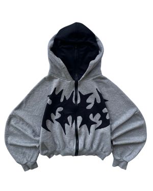 Reworked Fleece Pria black gray
