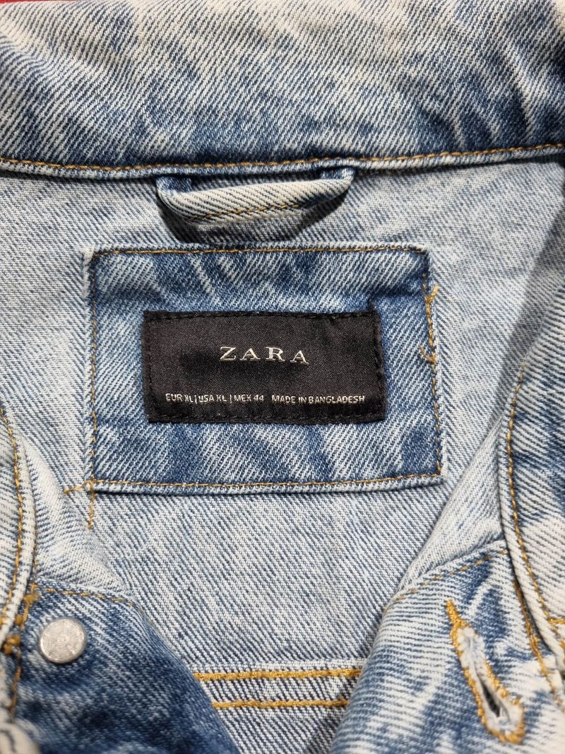 Zara Jacket denim acid blue trucker type 2, foto 6