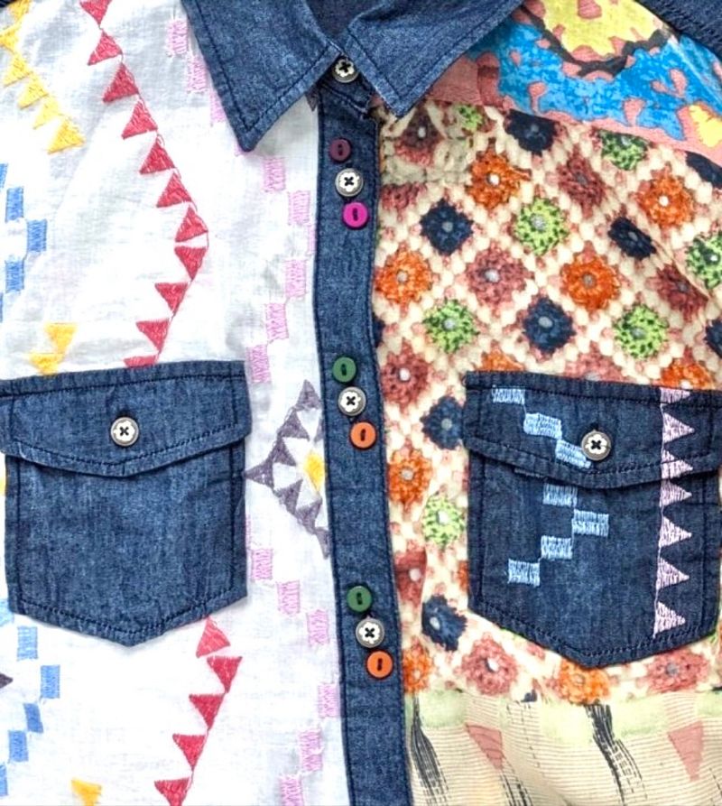 Desigual Women Patchwork Denim Long Slevees, foto 3