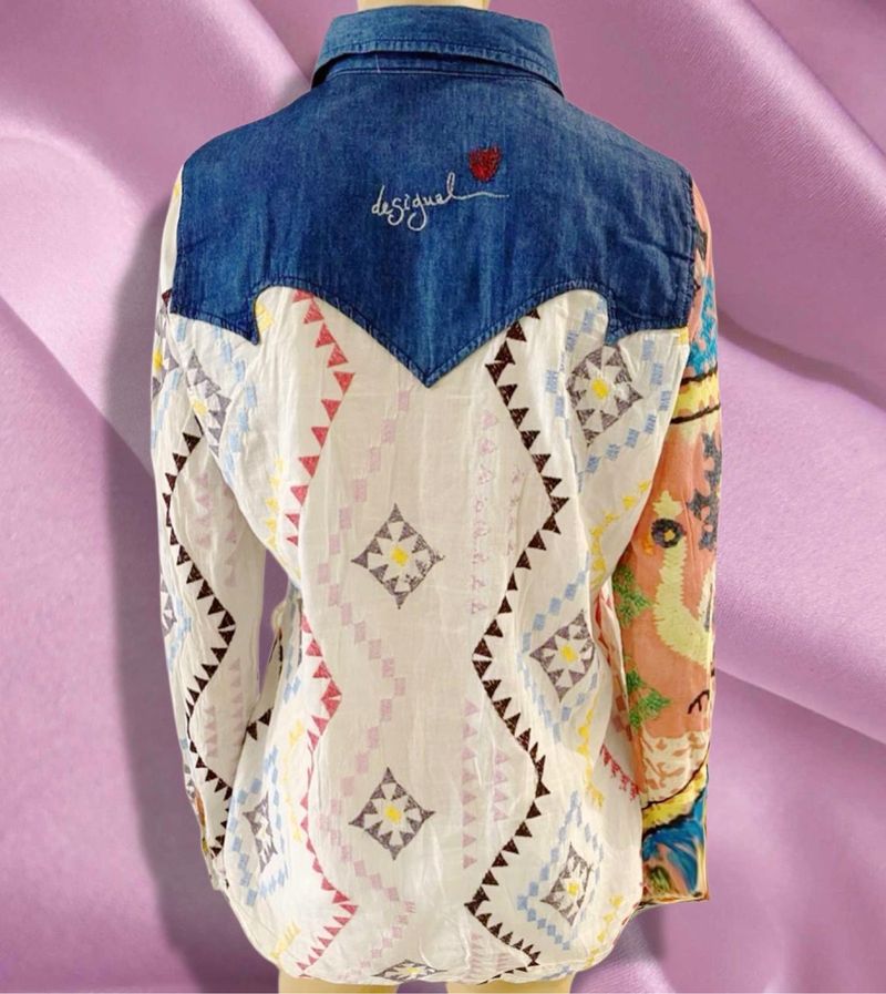 Desigual Women Patchwork Denim Long Slevees, foto 2