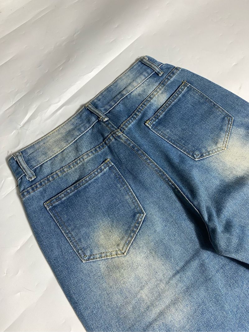 Flare jeans blue wash retro, foto 7