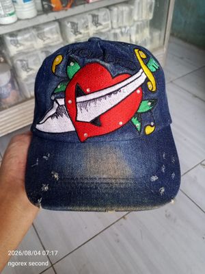Caps Denim Bordir