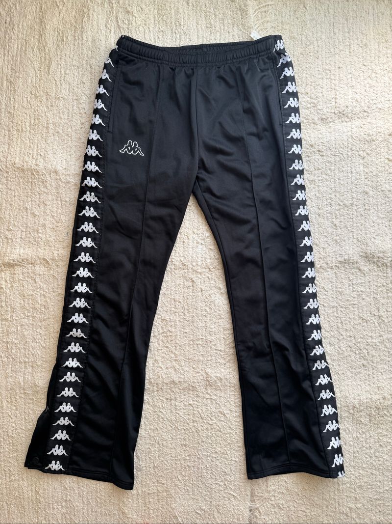 Kappa Black Side Tape Track Pants - Preloved