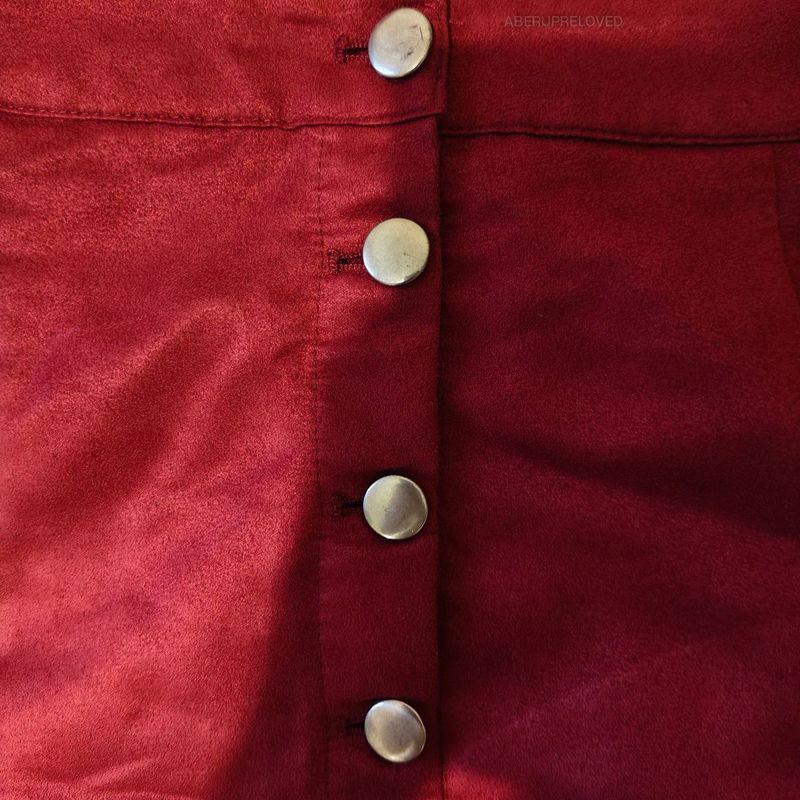 H&M Divided Red 90s Button Down Mini Skirt, foto 5