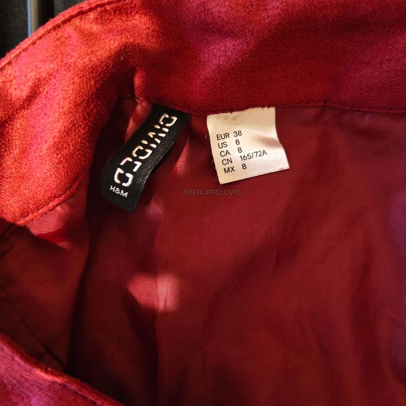 H&M Divided Red 90s Button Down Mini Skirt, foto 3