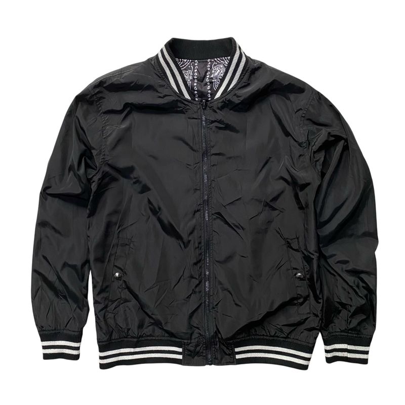 Vintage Y2K Bomber jacket Pria white black, foto 3