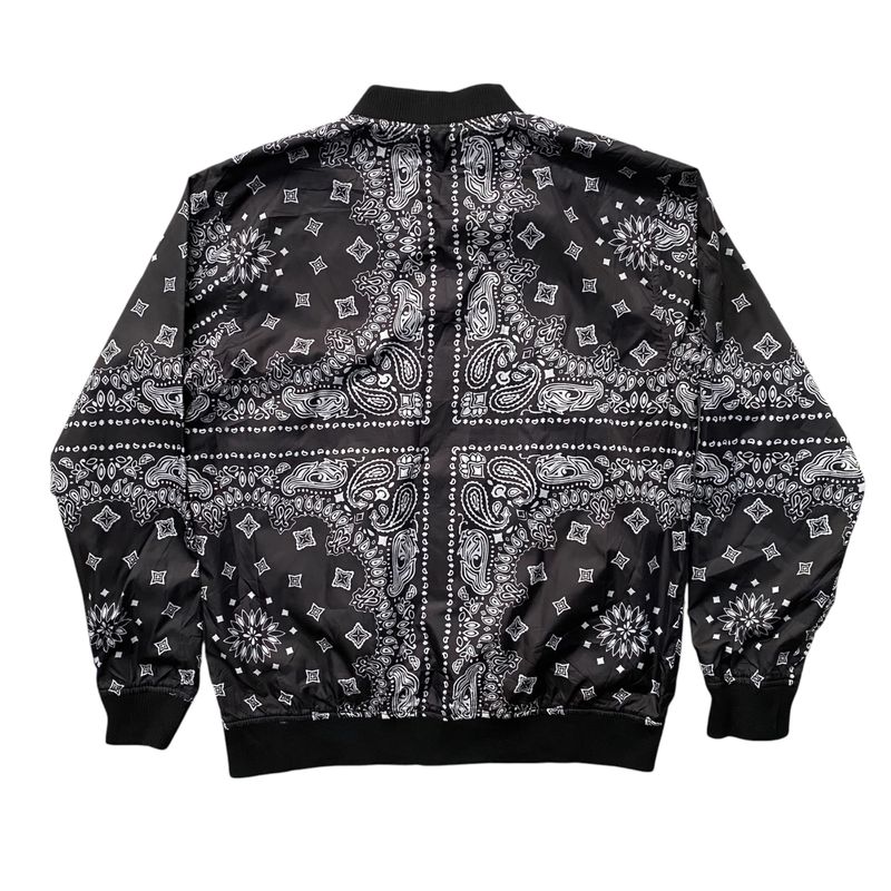 Vintage Y2K Bomber jacket Pria white black, foto 2