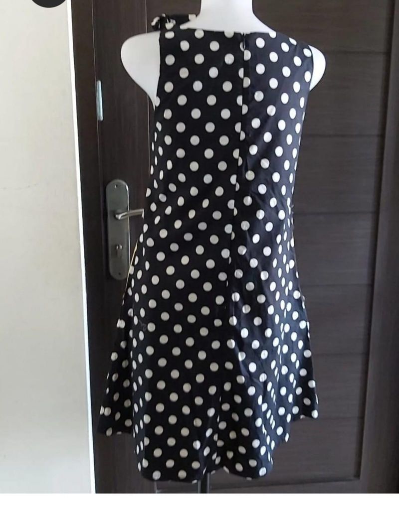 dress hitam polka putih pl, foto 3