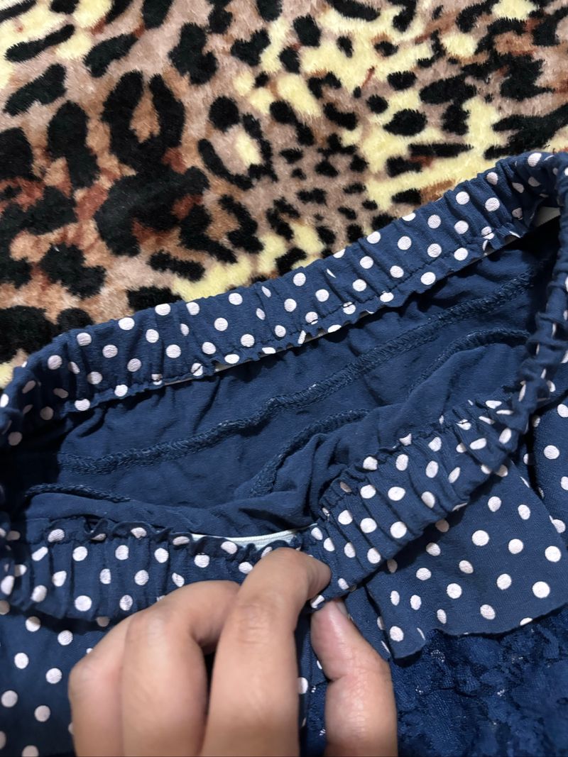 polkadot blue mini skirt, foto 4