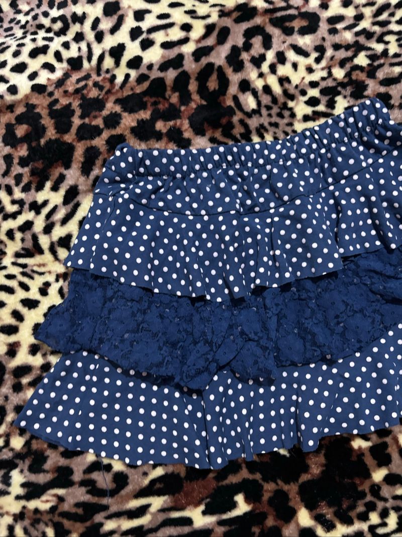 polkadot blue mini skirt, foto 2